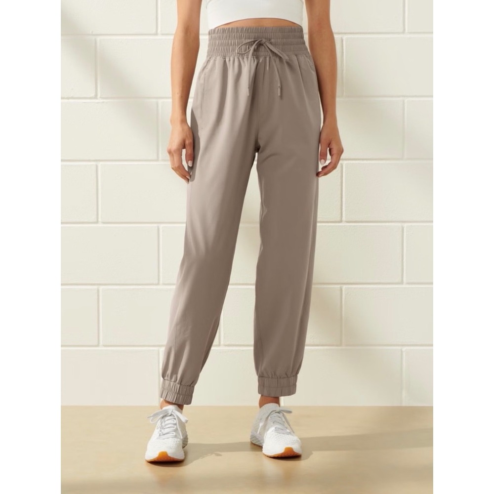 Abercrombie YPB motionTEK Jogger Pants Taupe XS High Rise Activewear